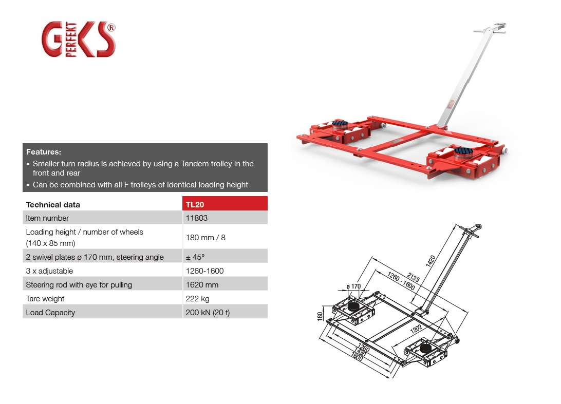 Tandem transportroller TL6 | DKMTools - DKM Tools