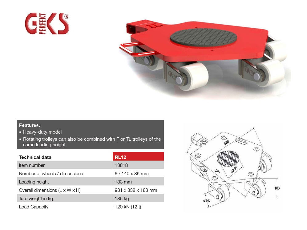 Rotatierollers RL12