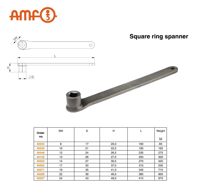 Vierkantsteeksleutel DIN 248 14 - 270mm | DKMTools - DKM Tools