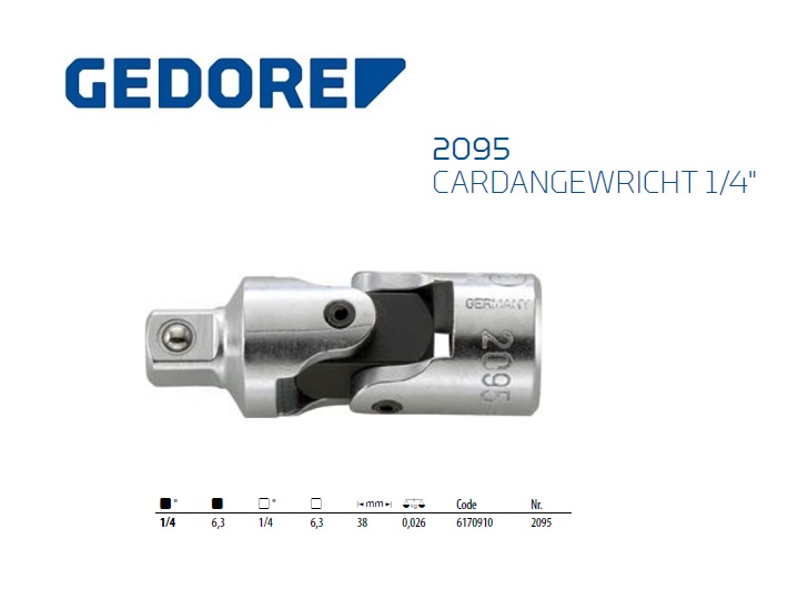 Gedore 2095 Cardangewricht 1/4