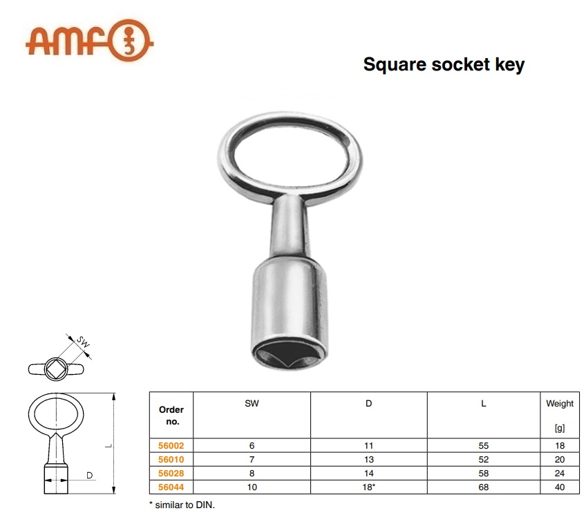 Vierkante dopsleutel met T-greep SW 10 | DKMTools - DKM Tools