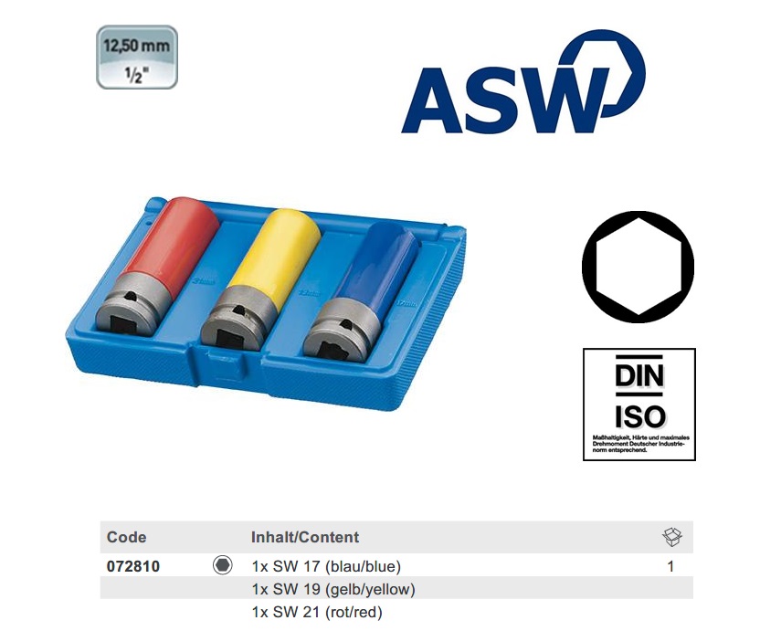 ASW Kracht-dopsleutelbitset 1/2