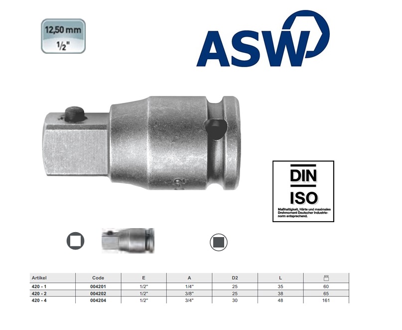 ASW Kracht-vergrotingsstuk 1/2