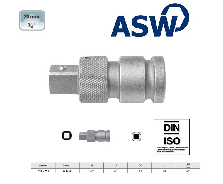 ASW Snelwisselhouder 3/4