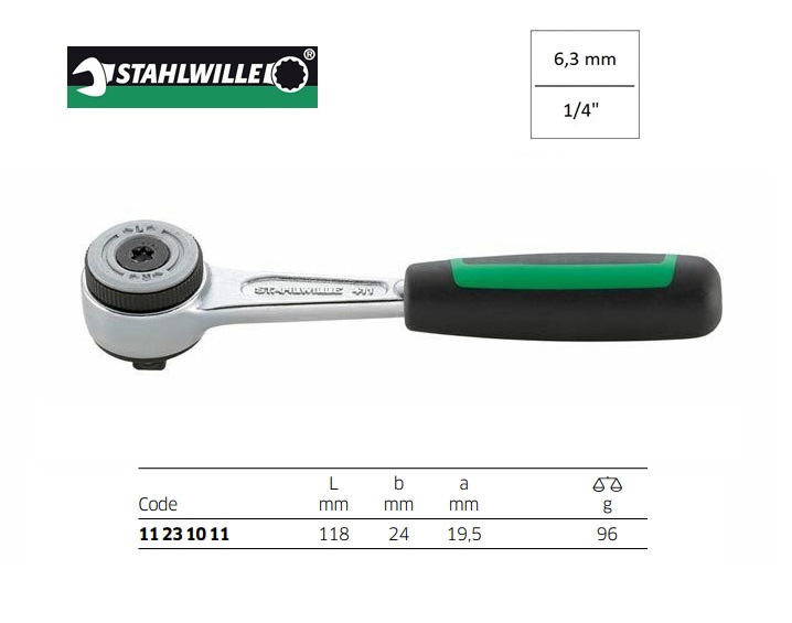 Stahlwille 415 Omschakelbare ratel 1/4