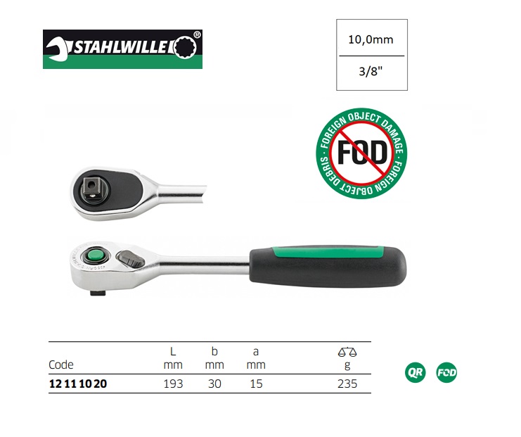 Stahlwille 435QR N Omschakelbare ratel 3/8