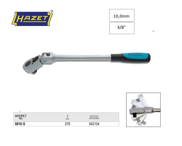 Hazet 8816G Omschakelratel met scharnier 3/8