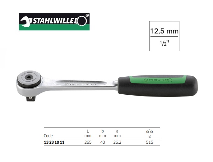 Stahlwille 515 Omschakelbare ratel 1/2