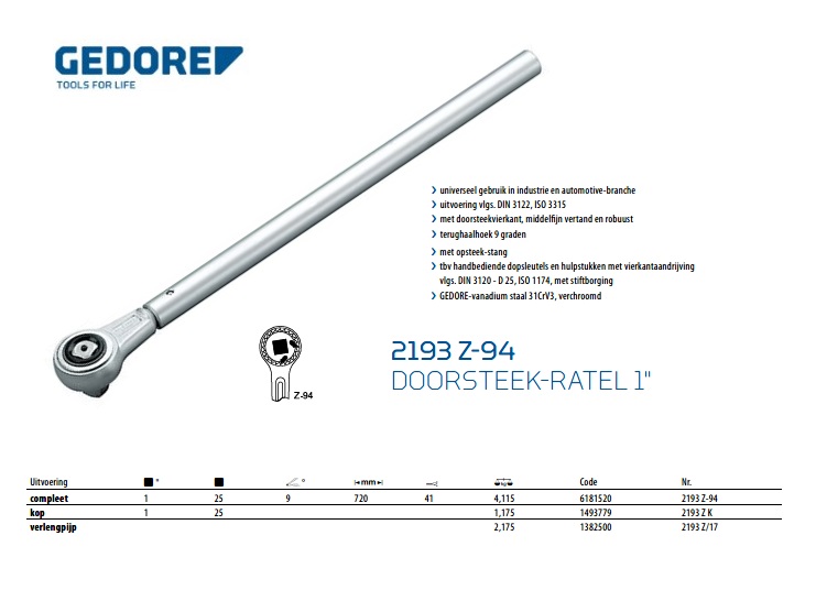 Doorsteek-ratel 1