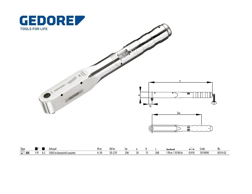 Momentsleutel DREMOMETER AM 1/4