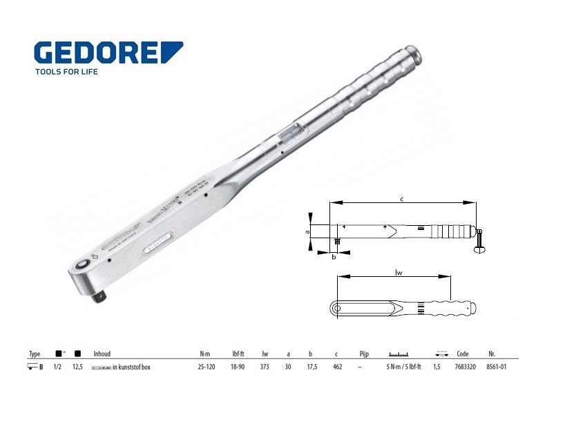 Momentsleutel DREMOMETER B 1/2