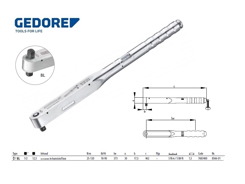 Momentsleutel DREMOMETER BL 1/2