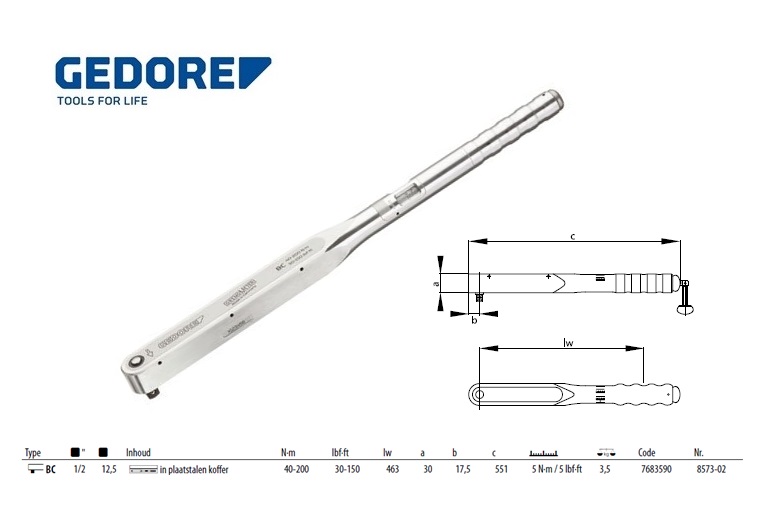 Momentsleutel DREMOMETER BC 1/2