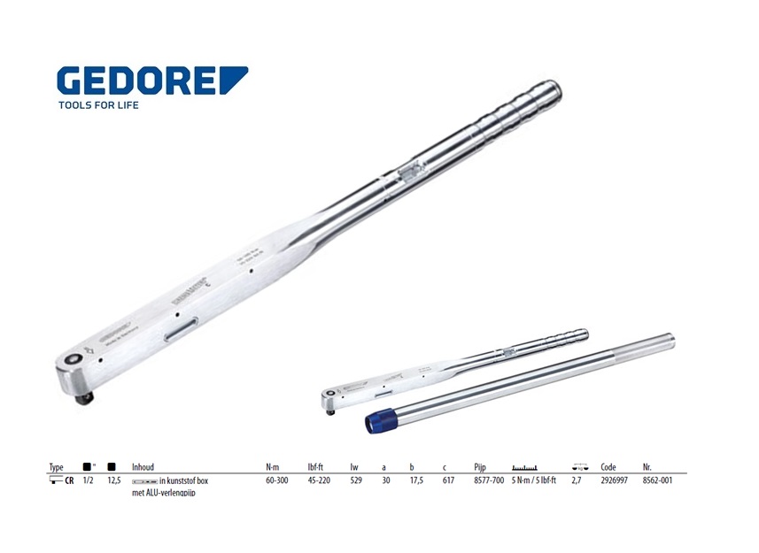 Momentsleutel DREMOMETER CR 1/2