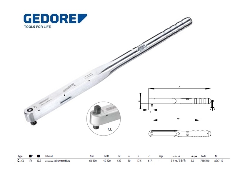 Momentsleutel DREMOMETER CL 1/2