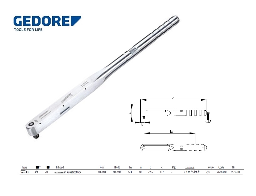 Momentsleutel DREMOMETER CD 3/4