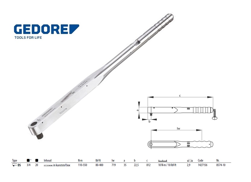 Momentsleutel DREMOMETER DS 3/4