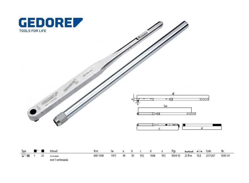 Momentsleutel DREMOMETER EK 1