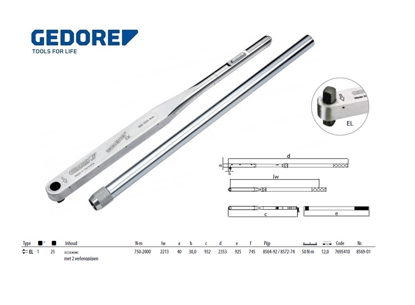 Momentsleutel DREMOMETER EL 1