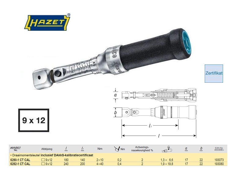 Momentsleutel 2-10Nm 9 x 12 6280-1CT | DKMTools - DKM Tools