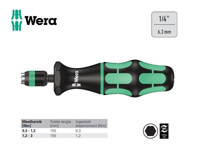 Wera 7400 Momentschroevendraaier 0.3-1.2 Nm