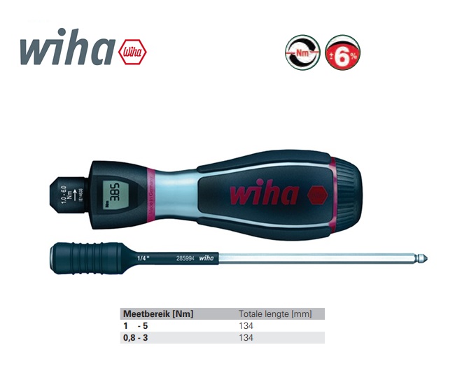 Wiha 2835 Momentschroevendraaiers set 1 - 5 Nm