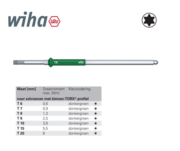 Wiha Wisselschacht TORX T 6 x 175mm