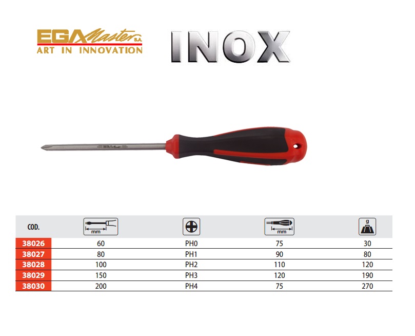 Roestvrijstalen Kruis schroevendraaier PH-4 X 200 mm | DKMTools - DKM Tools