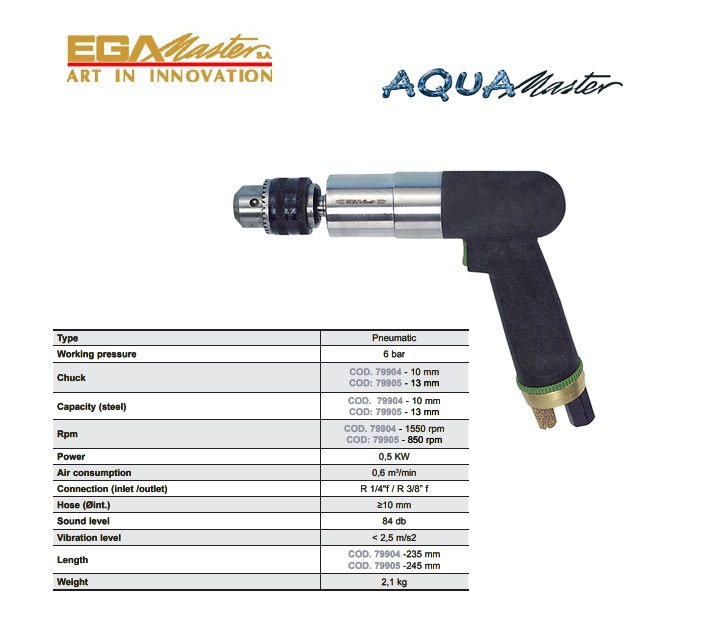 Onderwater Boormachine 10 mm- AQUAMaster- MasterEx 79904