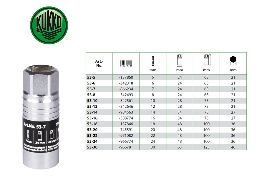 Tapeind-uitdraaier 5 - 10 mm  Kukko 50-1 | DKMTools - DKM Tools