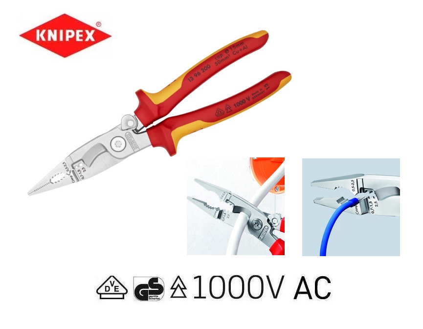 VDE Elektro-installatietang Knipex 13 96 200