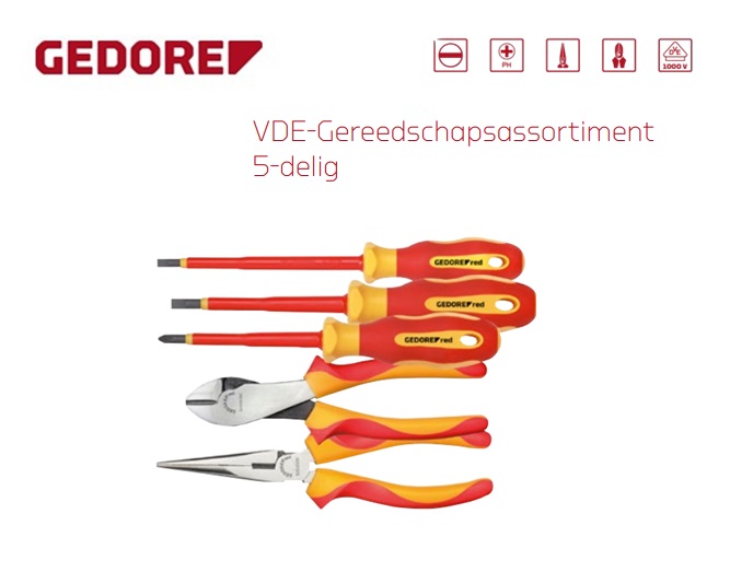 Gedore Red 5-delige VDE gereedschapset