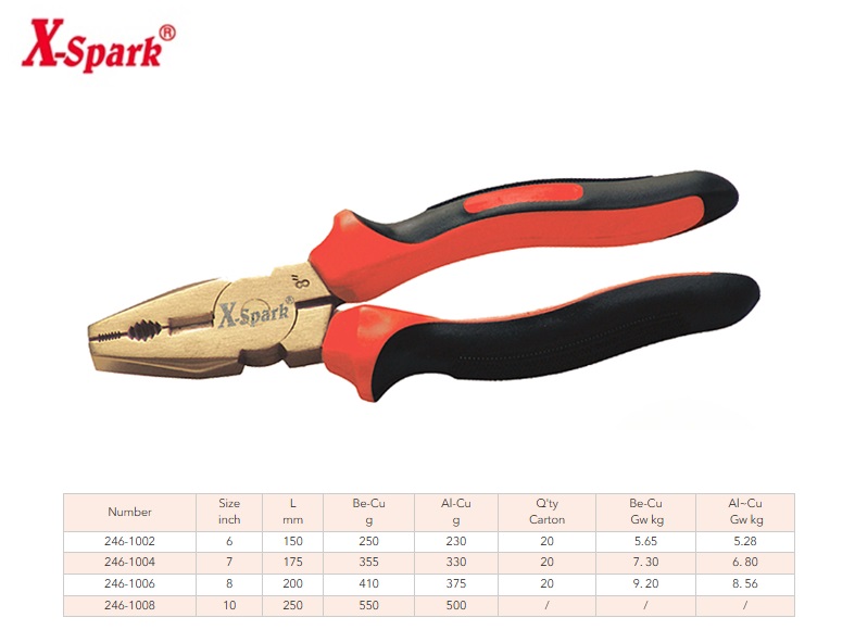 Vonkvrije Combinatietang 160 mm Al-Bron | DKMTools - DKM Tools