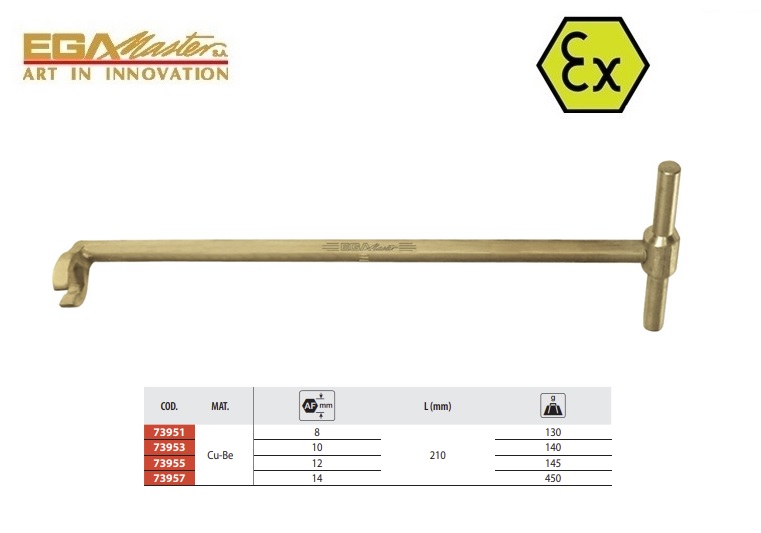 Vonkvrije t-steeksleutel 10 mm Al-Bron | DKMTools - DKM Tools