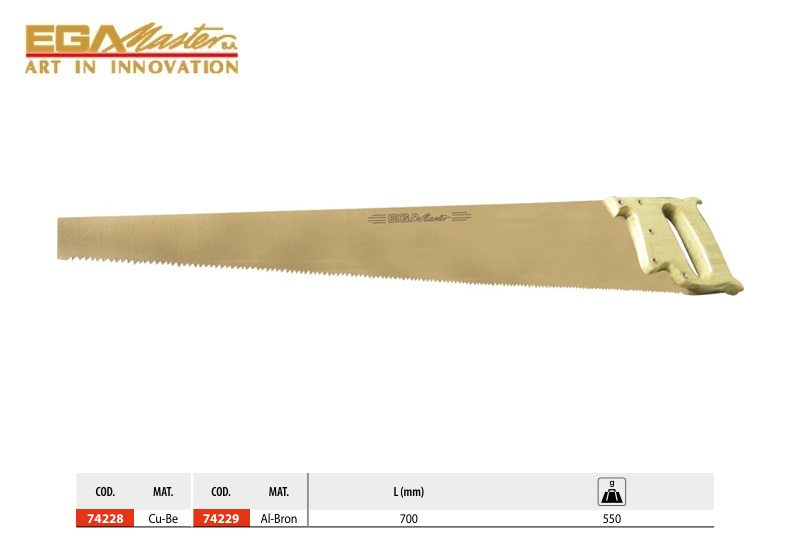 Vonkvrije Handzaag 700 mm Cu-Be