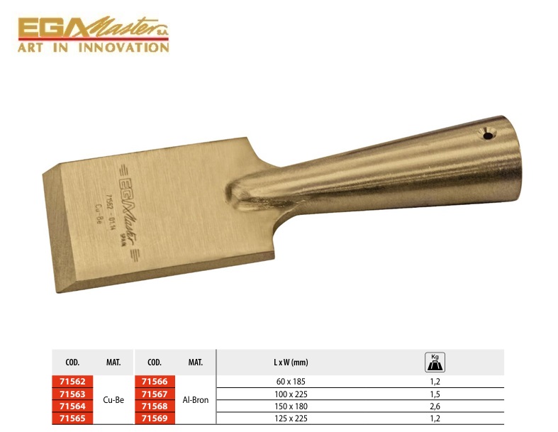 Vonkvrije Bladschraper lang 75 x 710 mm Cu-Be | DKMTools - DKM Tools