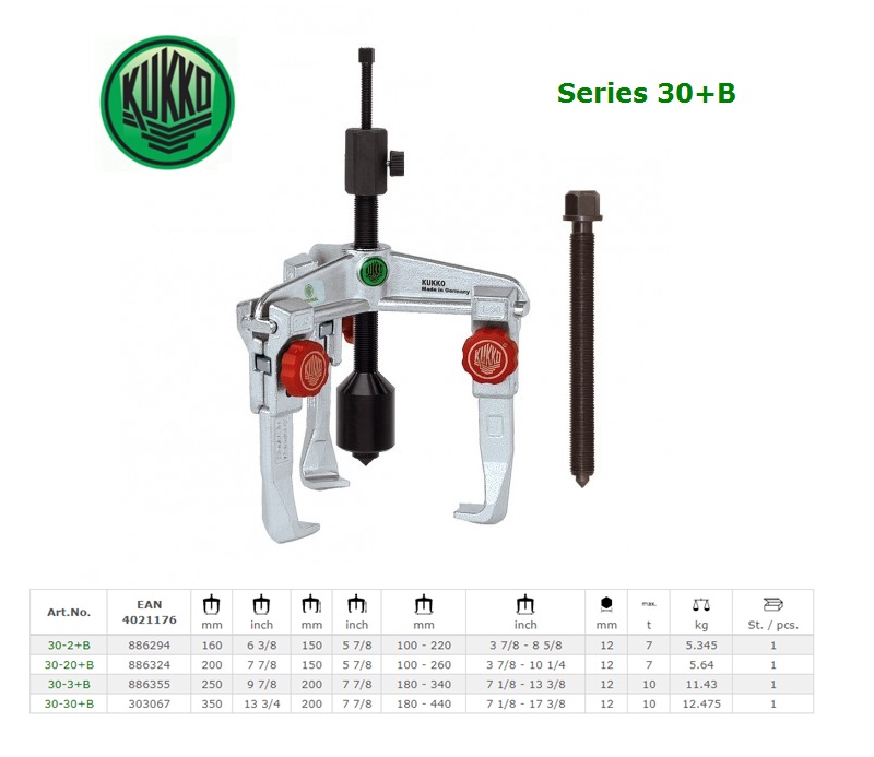 3-armige trekker met instelbare spandiepte 650x300-500mm Kukko 11-2-AV | DKMTools - DKM Tools