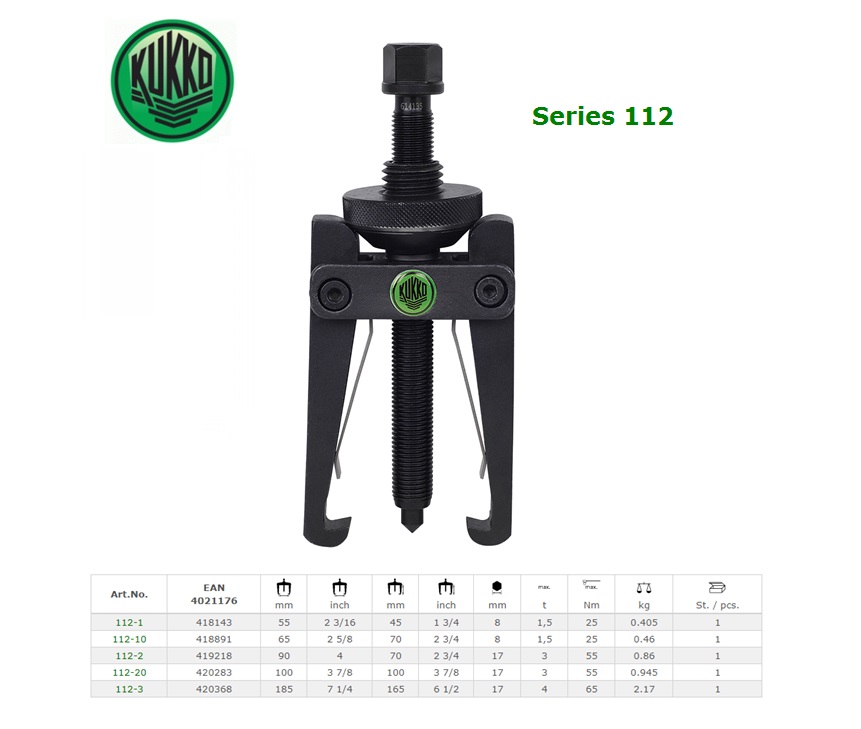 2-armige trekkers voor rollagers 55x45mm