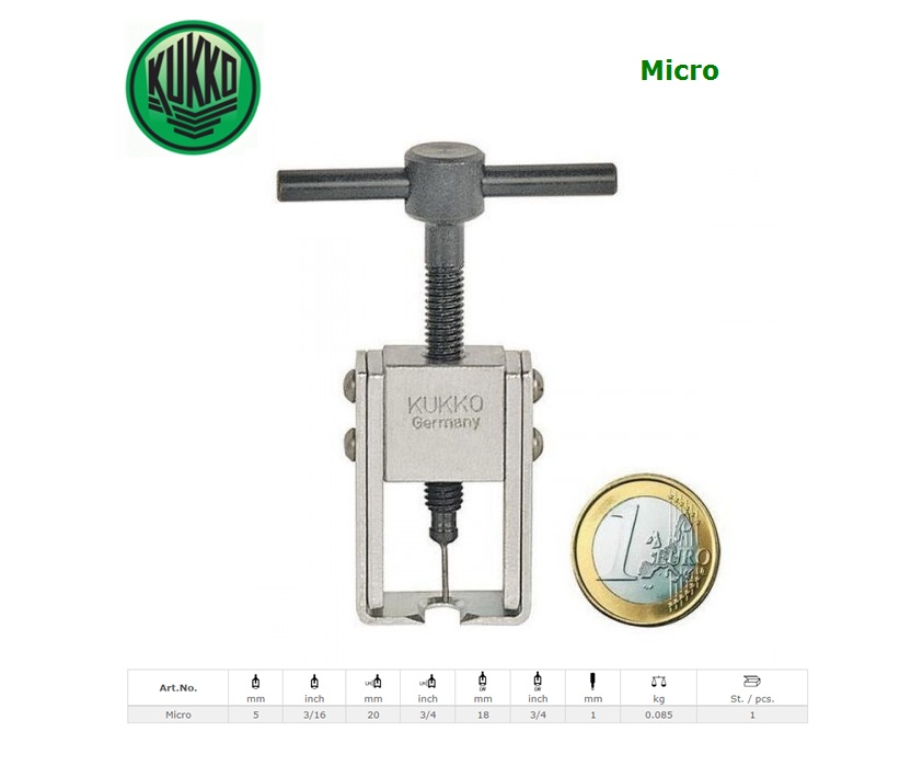 Micro Trekker voor fijnmechanika 5x20x18mm