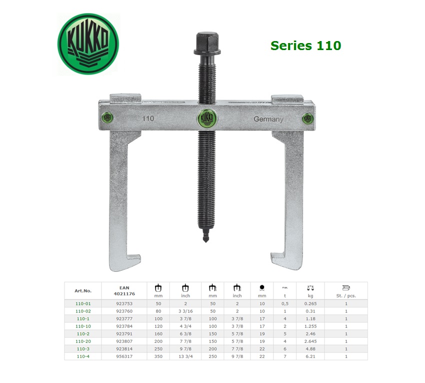 Universele 2-armige trekker Techno 50x50mm