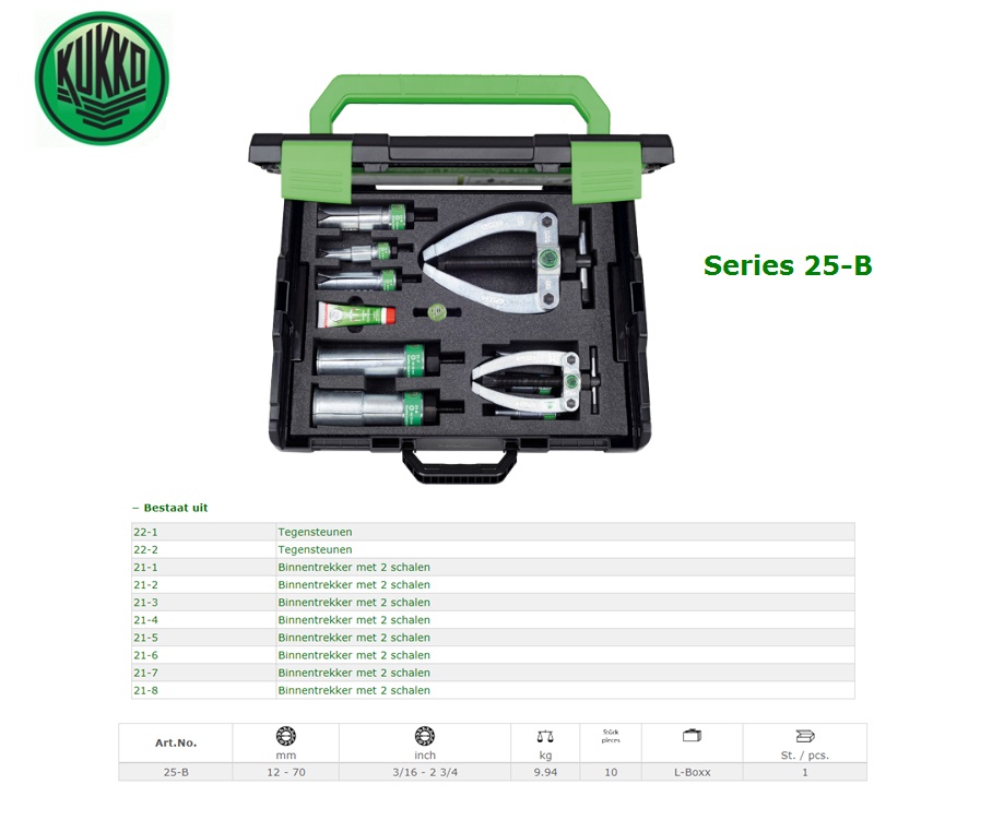 KUKKO Kogellager binnentrekker-set Ø 12-110 mm Kukko 25-C | DKMTools - DKM Tools