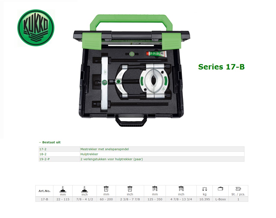 Mestrekker-set met snelspanspindel 17-C | DKMTools - DKM Tools