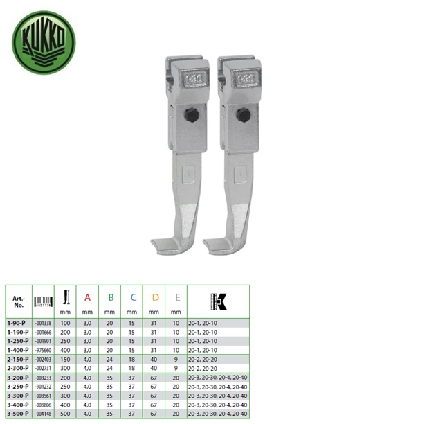 Standaard trekhaken (3-dlg) Kukko 2-150-S | DKMTools - DKM Tools