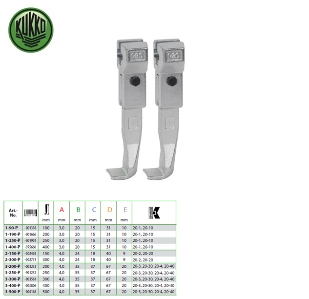 Kukko Standaard trekhaken (3-dlg.) 150 mm Losse trekhaak v. 20/30-2/20 + | DKMTools - DKM Tools