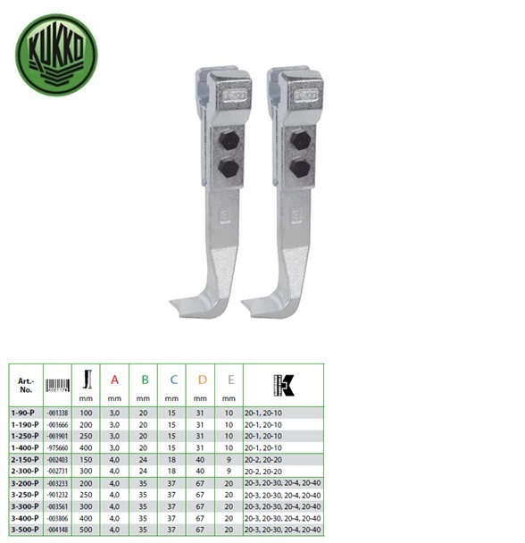 Kukko Standaard trekhaken (2-dlg.) 200 mm | DKMTools - DKM Tools