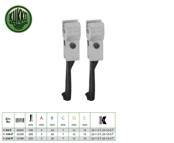 Kukko Paar trekhaken 20-1/10-S-T met dunne klauwen 100 mm