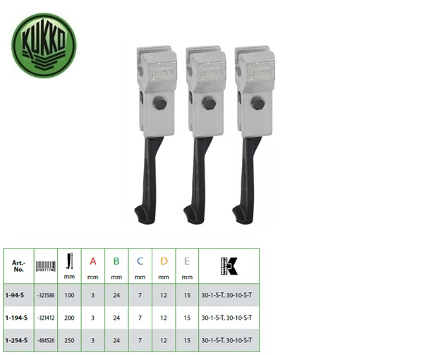 Kukko Set trekhaken (3 stuks) voor 30-1/-10-S-T