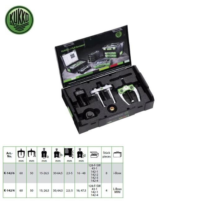 Universeel trekkerset v.lagers, 21-delig. Kukko 27-A | DKMTools - DKM Tools