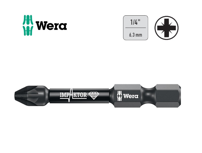 Wera Impaktor Slagbit  855/1 IMP DC PZ 2 x 25mm | DKMTools - DKM Tools