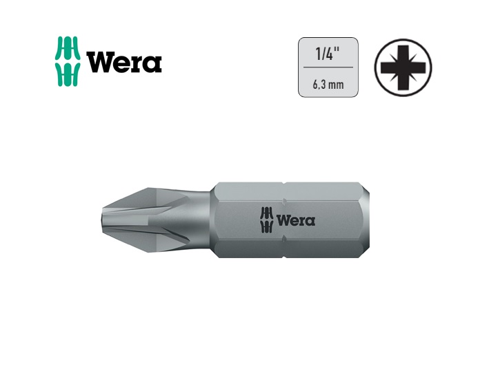 Wera Pozidrive bits 855/1 Z PZ 2 x 25mm | DKMTools - DKM Tools